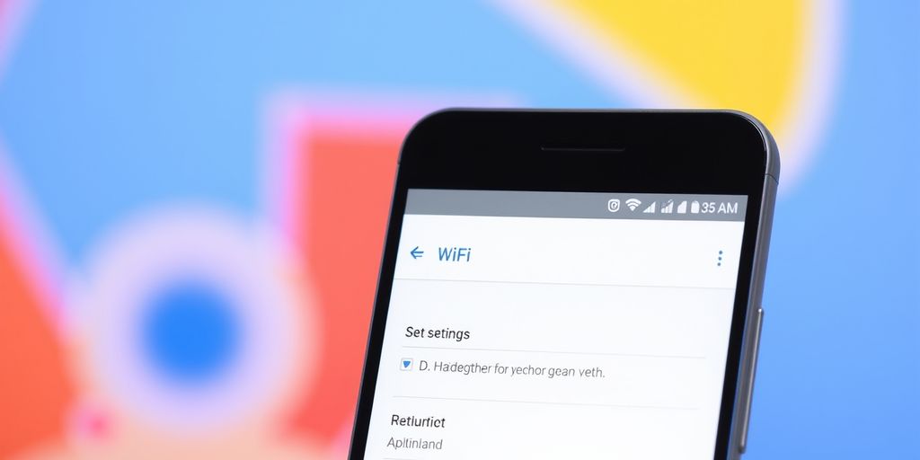 Android phone WiFi settings screen