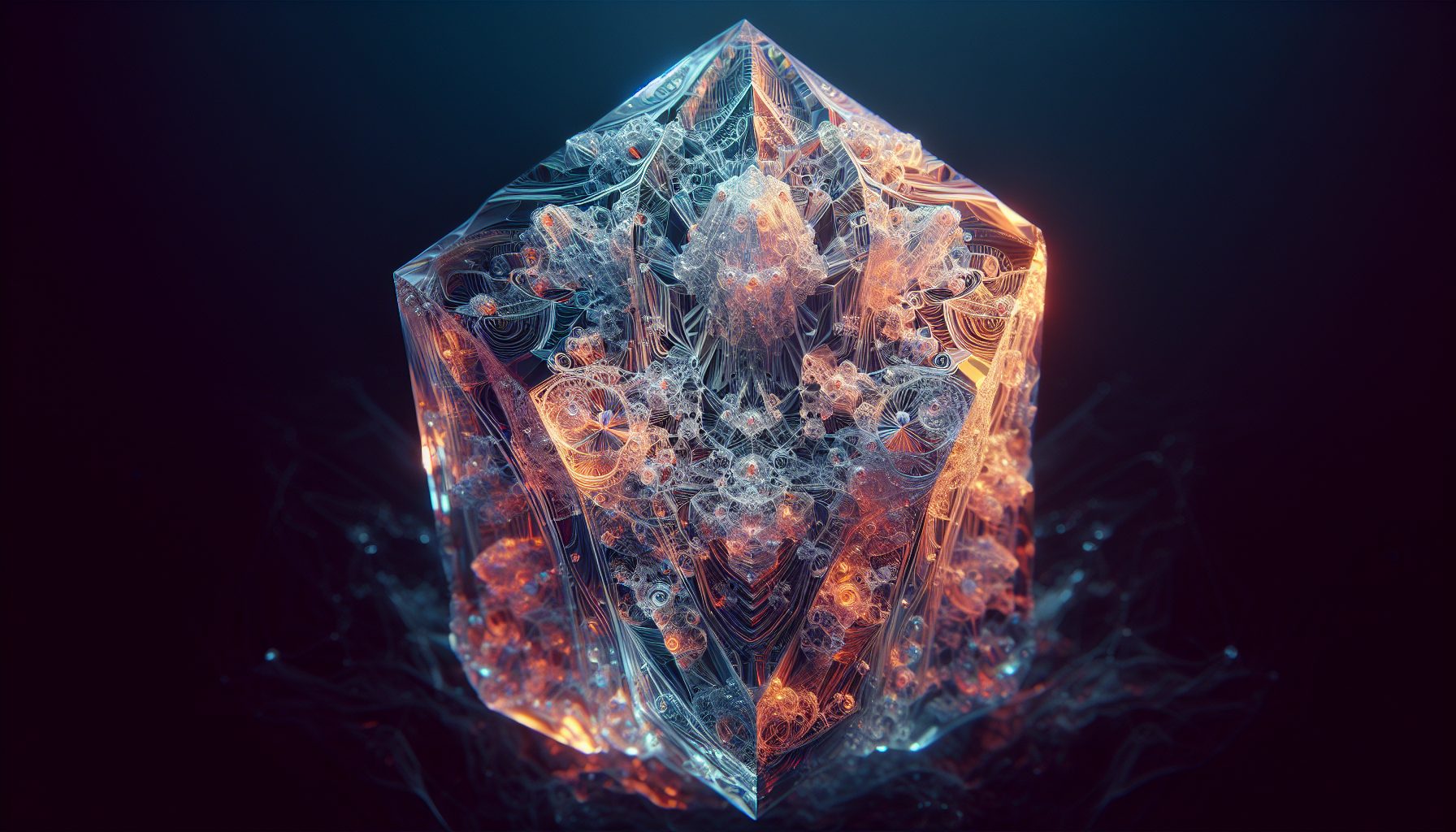 Crystals' interior visualization